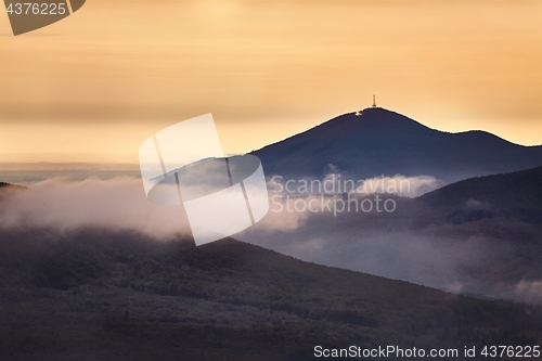 Image of Mountains misty landscape