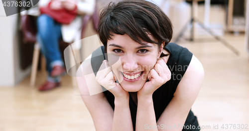 Image of Woman Trying New Shoes