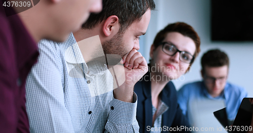 Image of Business Team At A Meeting at modern office building