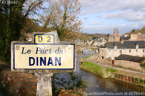 Image of The harbor on the Rance river in Dinan, France