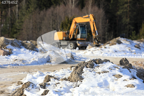 Image of Construction Site in Winter