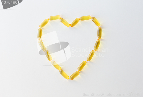 Image of cod liver oil capsules in shape of heart