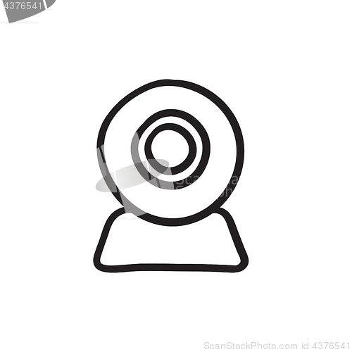 Image of Web camera sketch icon.