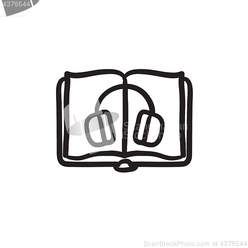 Image of Audiobook sketch icon.