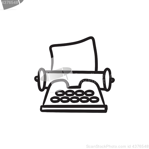 Image of Typewriter sketch icon.