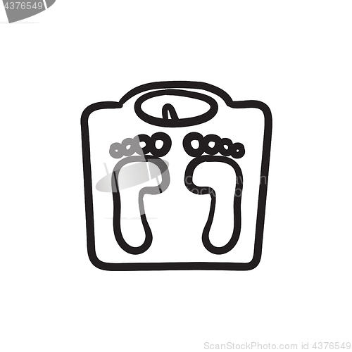 Image of Weighing scale sketch icon.