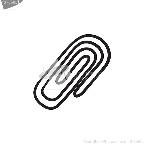 Image of Attach symbol sketch icon.