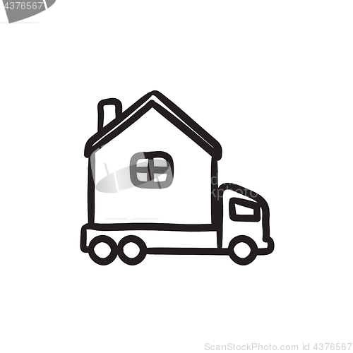 Image of Motorhome sketch icon.