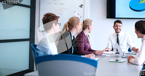 Image of group of business man on meeting