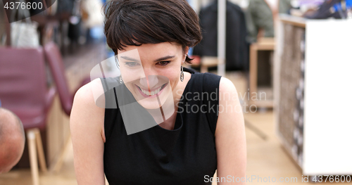 Image of Woman Trying New Shoes