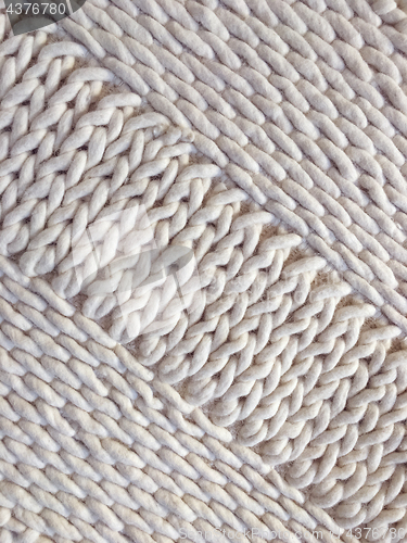 Image of White wool handmade knitted background