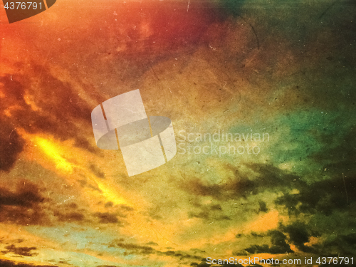 Image of Apocalyptic grunge sunset sky background