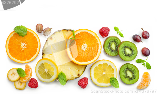 Image of various fresh fruit slices