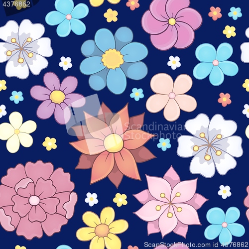 Image of Seamless background flower theme 6