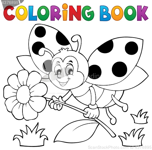 Image of Coloring book ladybug theme 4
