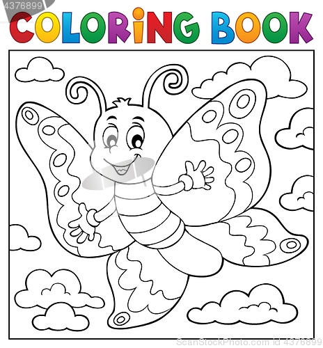 Image of Coloring book happy butterfly topic 2