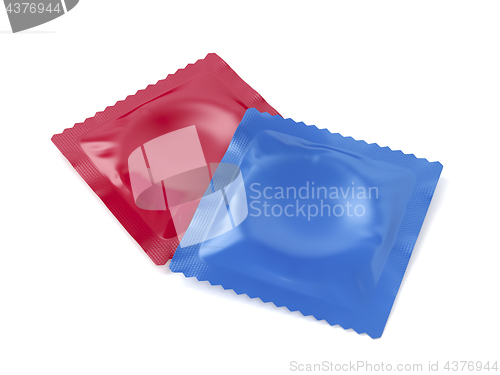 Image of Condoms on white