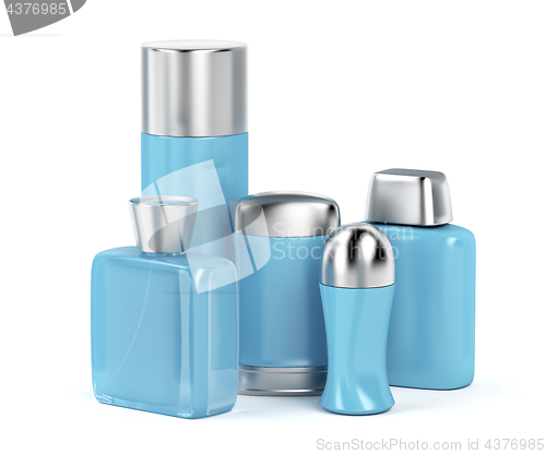 Image of Men's cosmetic products on white background