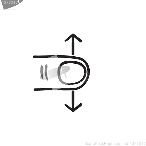 Image of Touch screen gesture sketch icon.