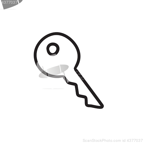 Image of Key for house sketch icon.