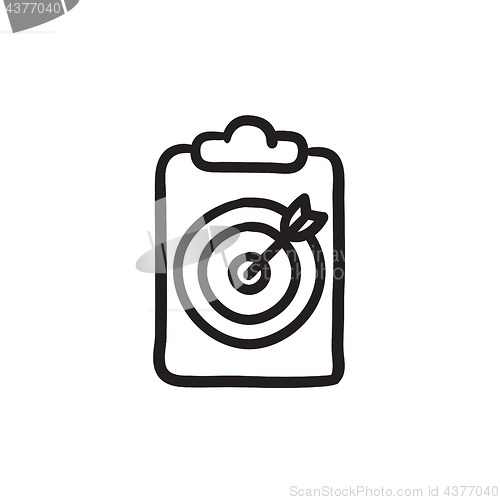 Image of Target board and arrow sketch icon.