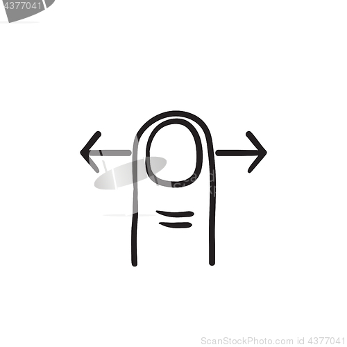 Image of Touch screen gesture sketch icon.