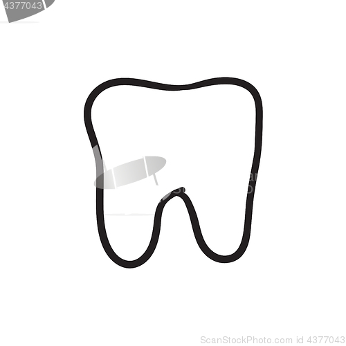 Image of Tooth sketch icon.