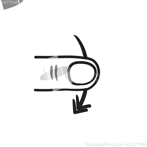 Image of Touch screen gesture sketch icon.