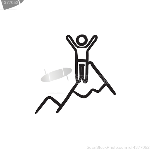 Image of Climbing sketch icon.