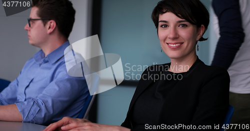 Image of Business Team At A Meeting at modern office building