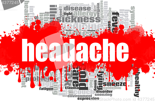 Image of Headache word cloud design