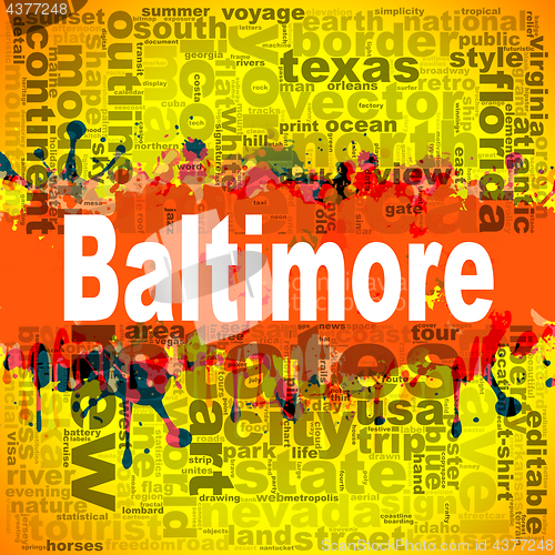 Image of Baltimore word cloud design