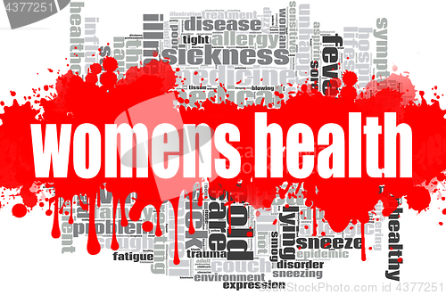 Image of Womens health word cloud design