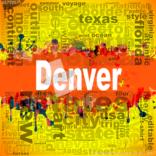 Image of Denver word cloud design