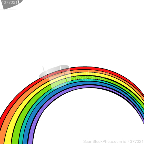Image of rainbow isolated on white background