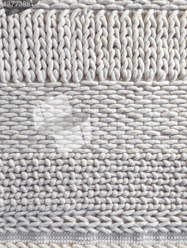 Image of White wool knitted background