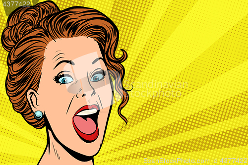 Image of joyful woman face