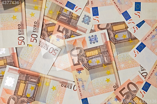 Image of Euro Banknotes Background