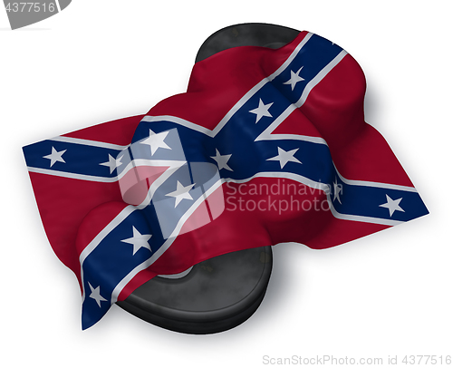 Image of flag of the Confederate States of America and paragraph symbol - 3d illustration