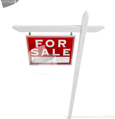 Image of Left Facing For Sale Real Estate Sign Isolated on a White Backgr