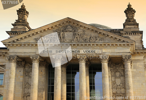 Image of Reichstag building (Deutscher Bundestag), Berlin, Germany