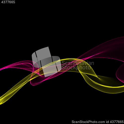 Image of Abstract color fume shapes on black