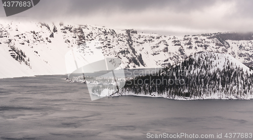 Image of North Rim Winter Storm Wizard Island Mount Scott