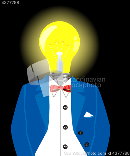Image of Light bulb instead of head