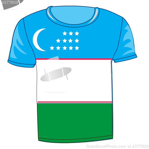 Image of T-shirt flag Uzbekistan