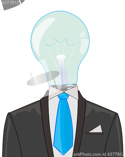 Image of Persons with head by light bulb