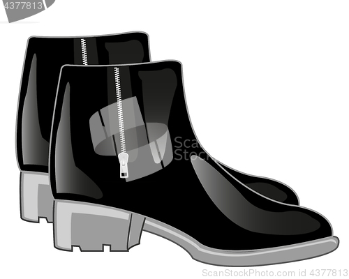 Image of Black boots with clasp