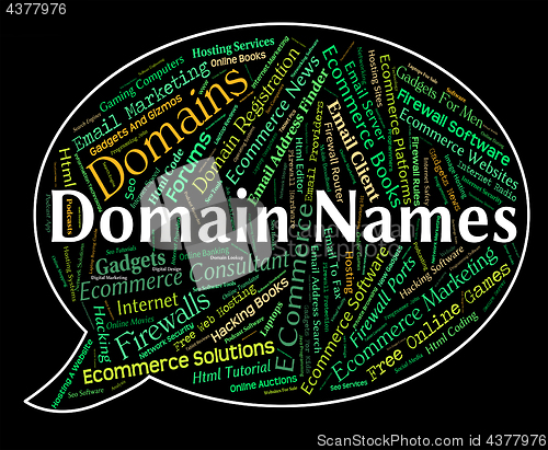 Image of Domain Names Represents Tag Title And Text