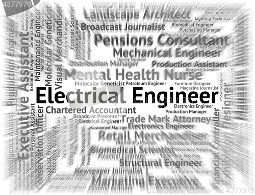 Image of Electrical Engineer Shows Electricity Hiring And Mechanics