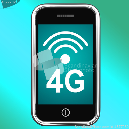 Image of 4g Internet Connected On Mobile Phone
